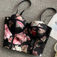 Gothic Flower Embroidery Lace Corset Top