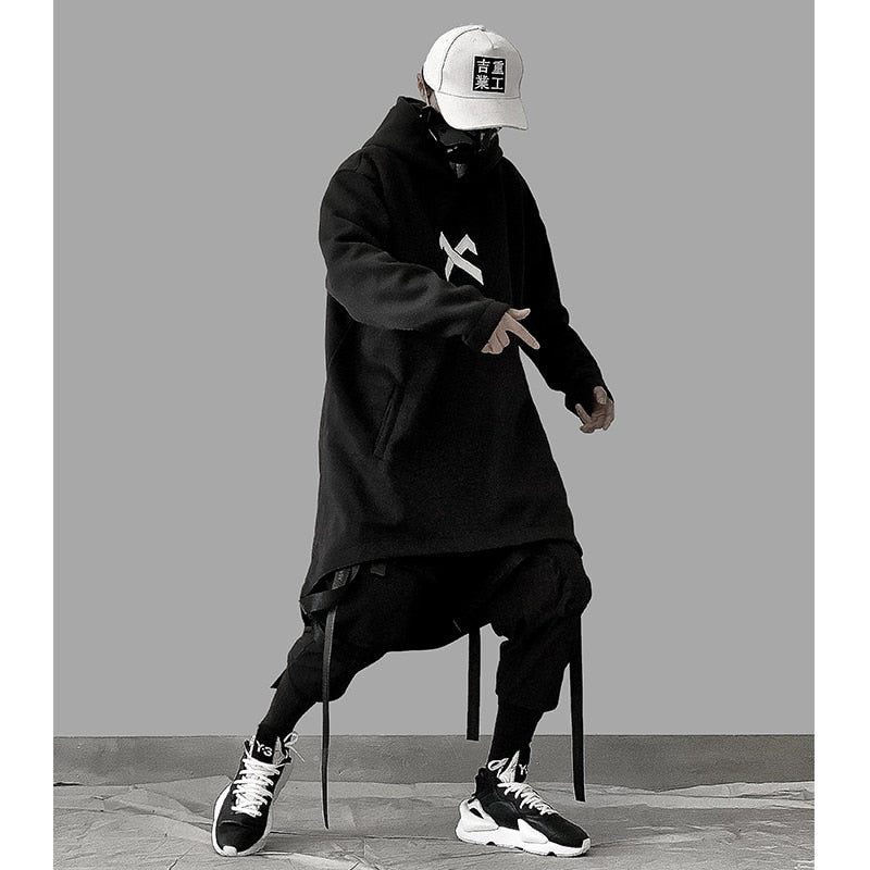 "Unleash your inner rebel with our edgy and oversized Gothic hoodie