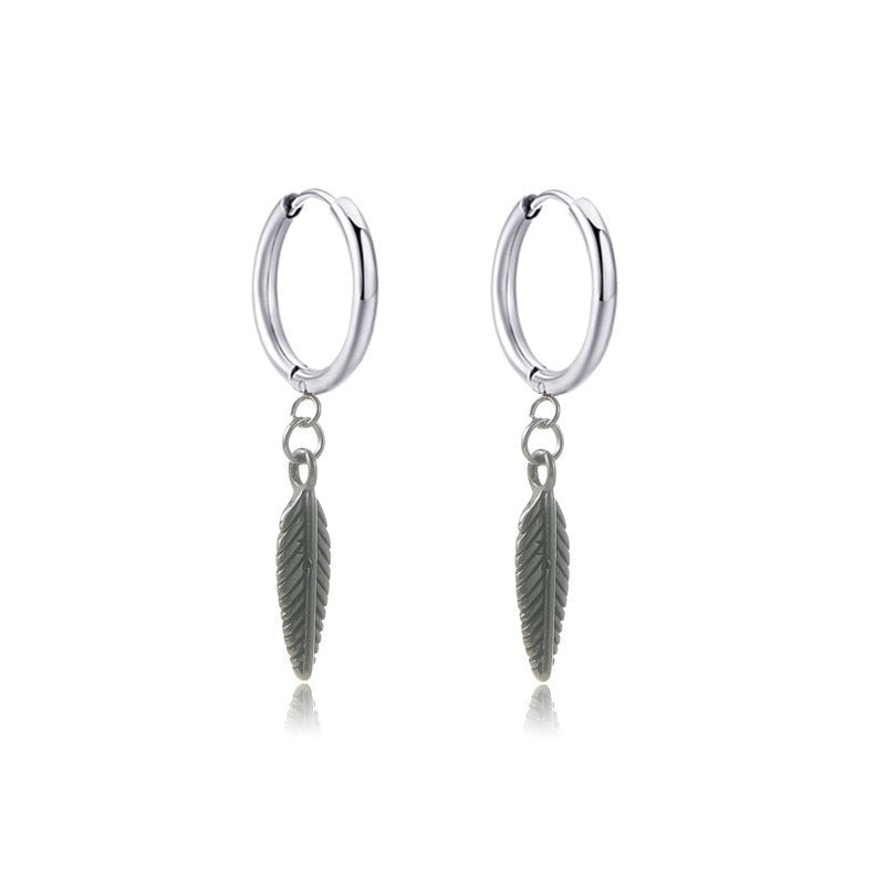 Gothic Chain Hoop Earrings with Multiple Pendant Designs