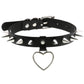 Gothic Choker Strap Necklaces with Multiple Spike and Pendant Designs