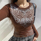 Gothic Printed Crop Top T-Shirts