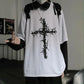 Gothic Style T-shirt with Two-Piece Design