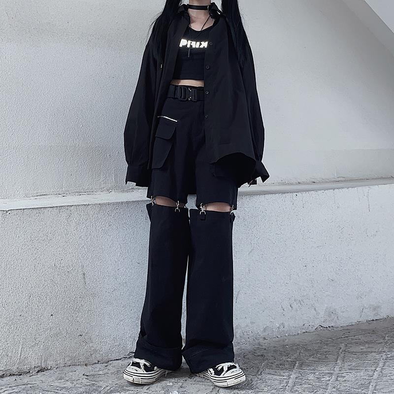 Gothic Techwear Emo Cargo Pants