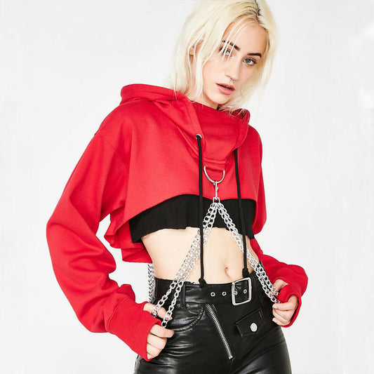 Retro Gothic Chain Crop Top