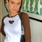 Gothic Heart Embroidery Crop Top