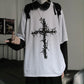 Gothic Style T-shirt with Two-Piece Design