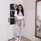Gothic Character Printed Cotton T-Shirt