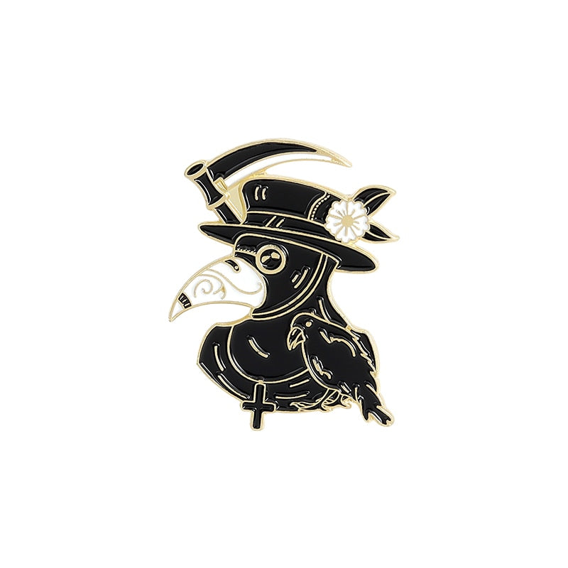 Gothic Brooches for Black Death Fashion