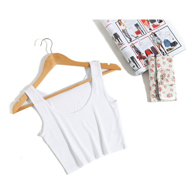 Gothic Sleeveless U Croptops