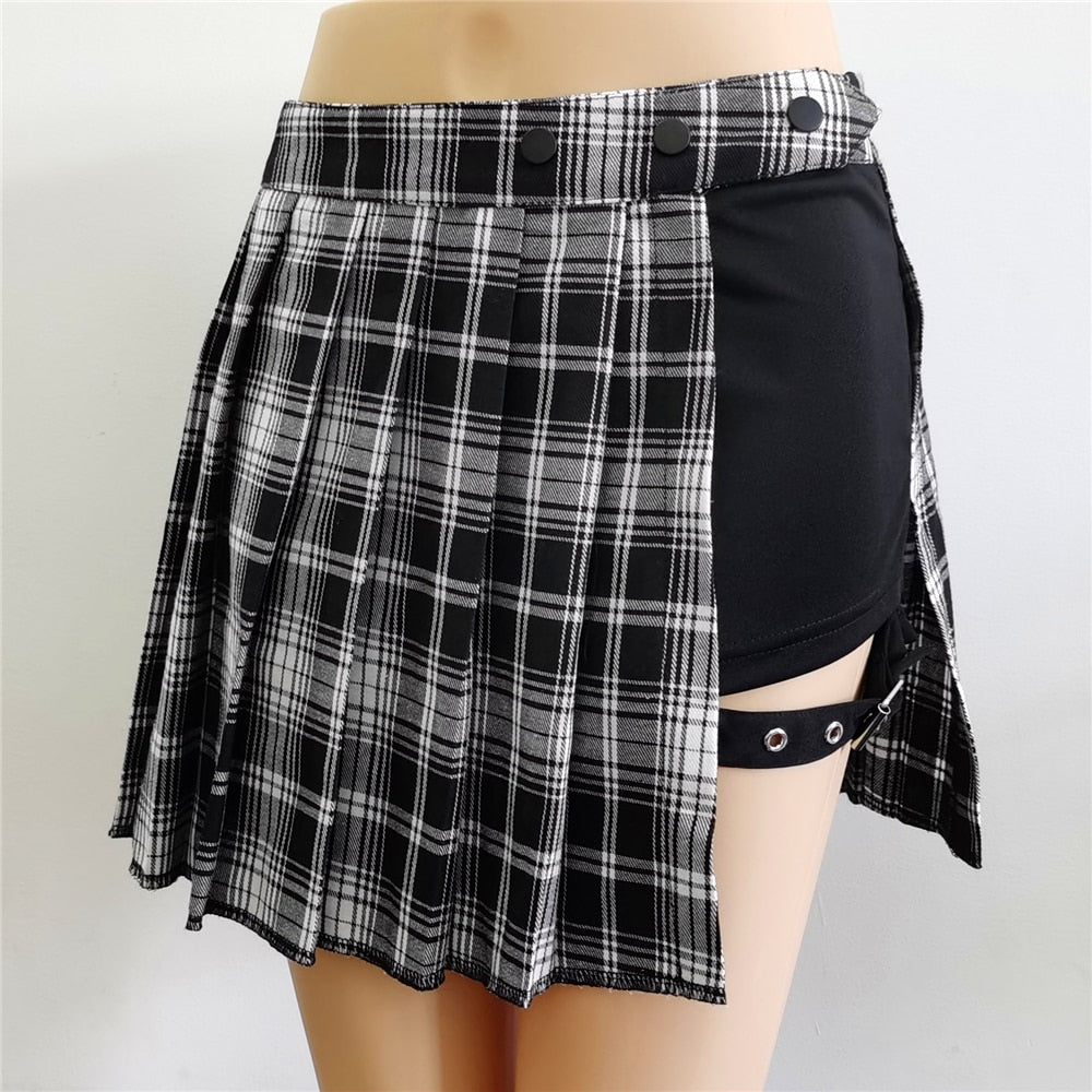 Gothic Harajuku Pleated Half Skirts for Women