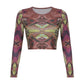 Grunge Printed Crop Top