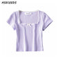 Korean Crop Top Wth Bow Tie