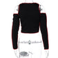 Gothic Hollow Out Long Sleeve Crop Top