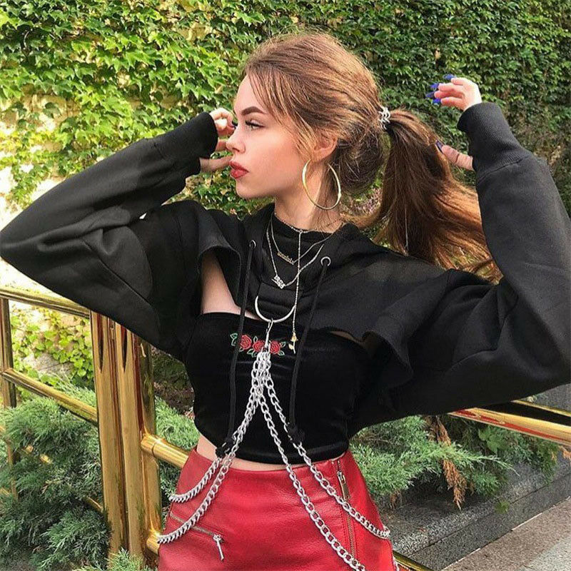 Retro Gothic Chain Crop Top