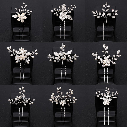 Gothic Pearl Flower Hair Pins