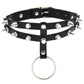 Gothic Choker Strap Necklaces with Multiple Spike and Pendant Designs