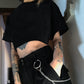 Gothic Casual Loose Crop Top