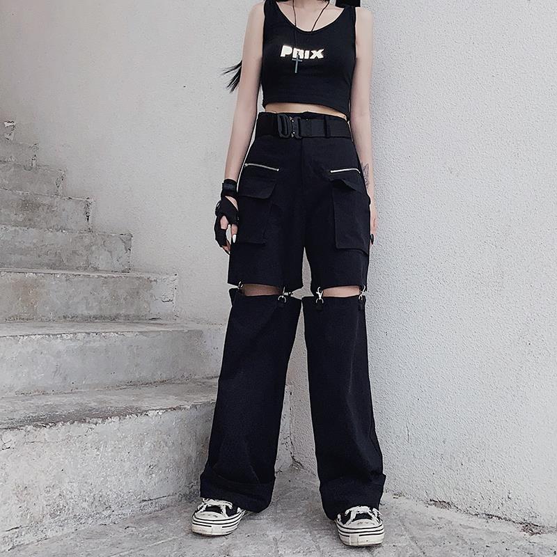 Gothic Techwear Emo Cargo Pants