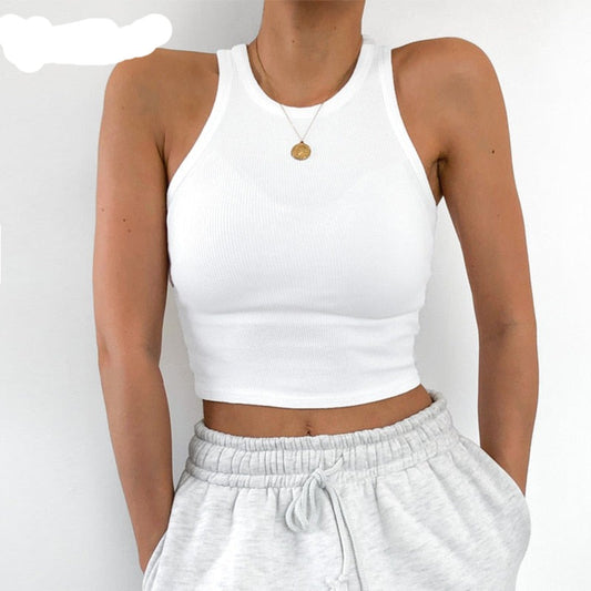 Off Shoulder Knitted Tank Top