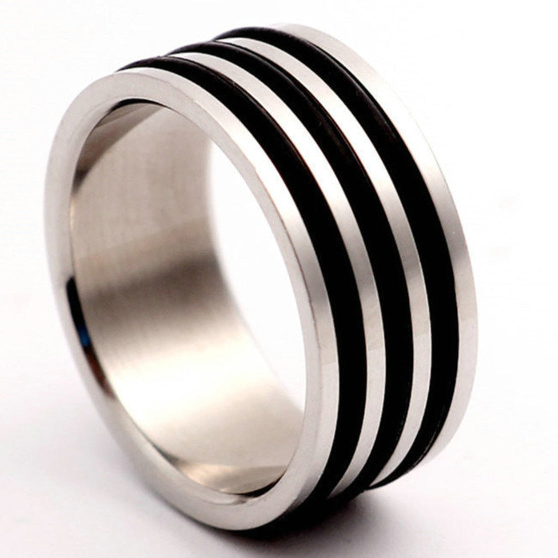 Gothic Wide Stainless Steel Ring