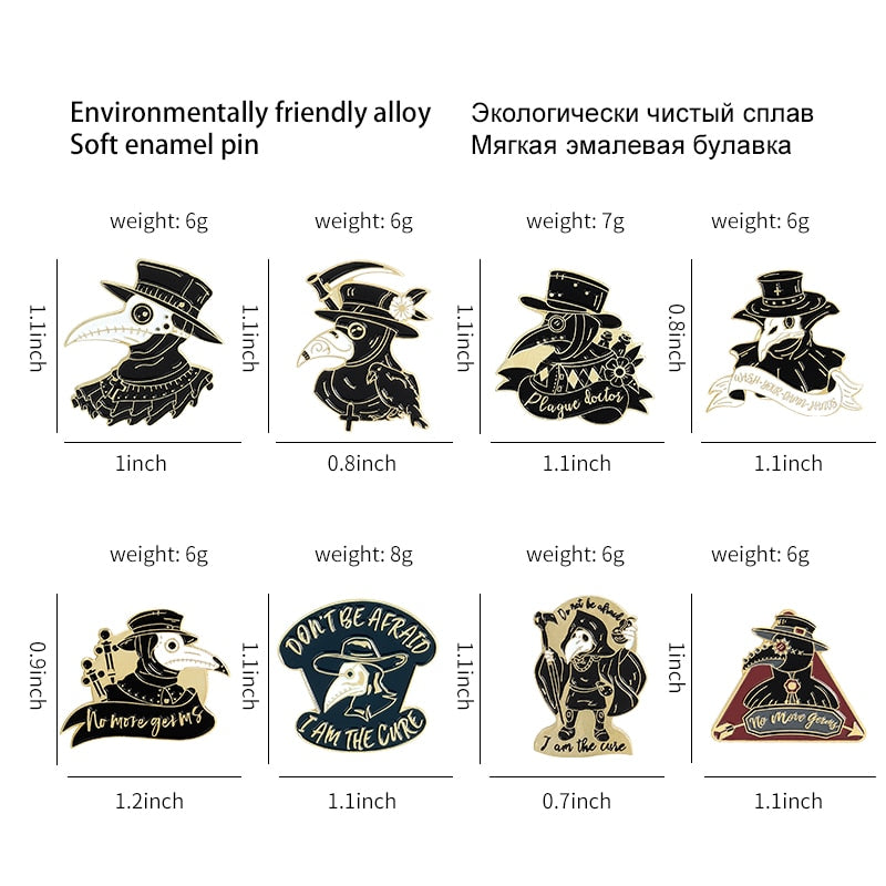 Gothic Brooches for Black Death Fashion