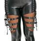 Gothic Punk PU Leather Slim Trousers