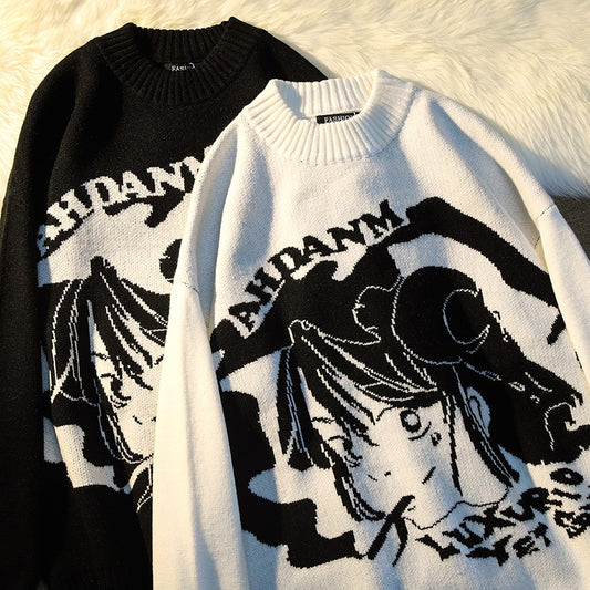 Gothic anime Oversized Sweater