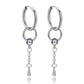 Gothic Chain Hoop Earrings with Multiple Pendant Designs