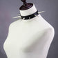 Gothic Choker Necklace - Big Long Spikes with Rivets