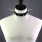 Gothic Choker Necklace - Big Long Spikes with Rivets