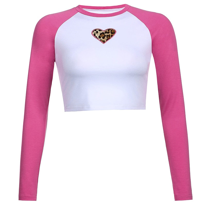 Gothic Heart Embroidery Crop Top