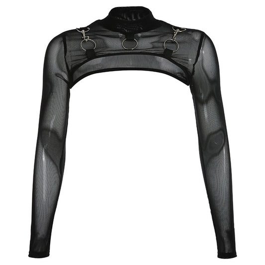 Sexy Gothic Hip Hop Mesh Top