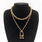 Punk Stainless Steel Padlock Necklaces