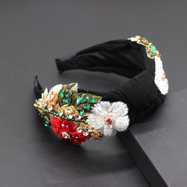 Rhinestone Sunflower Headband