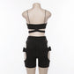 Gothic Button Crop Top