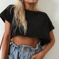 Gothic Casual Loose Crop Top