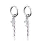 Gothic Chain Hoop Earrings with Multiple Pendant Designs