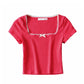 Korean Crop Top Wth Bow Tie