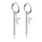 Gothic Chain Hoop Earrings with Multiple Pendant Designs