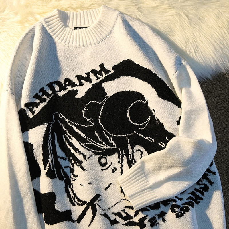 Gothic anime Oversized Sweater