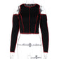 Gothic Hollow Out Long Sleeve Crop Top