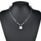 Hip Hop Multi Layers chain necklace with heart lock