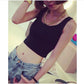 Gothic Sleeveless U Croptops