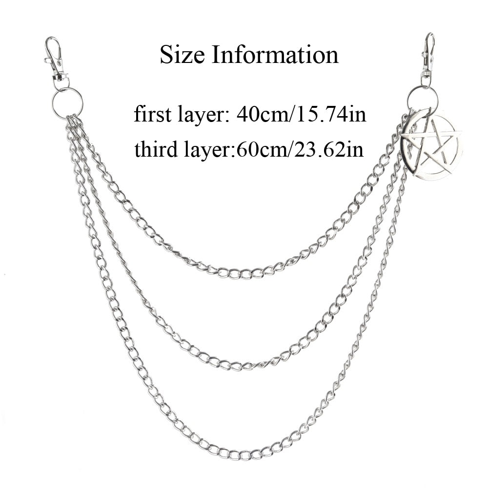 Trouser/Pant Chains with Harajuku Star Pendant