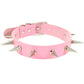 Pink Sexy Punk Black Rivets Choker Collar Leather Necklaces Bondage