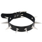 Gothic Choker Strap Necklaces with Multiple Spike and Pendant Designs