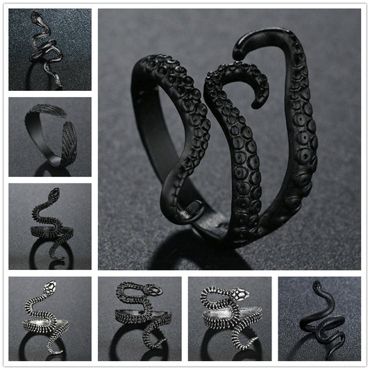 Gothic Deep Sea Squid Octopus Ring