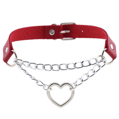 Heart chain Choker Goth