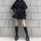 Gothic Korean  Loose BF Shirt and Skirt Set