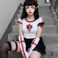 Gothic Japanese Design Embroidered Crop Top
